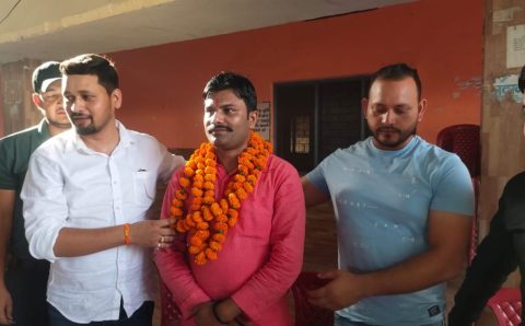 नरेंद्र मोदी की सरकार के आठ वर्ष पूरे होने एव आजादी का 75 वा अमृत महोत्सव पर मोटर साईकिल रैली