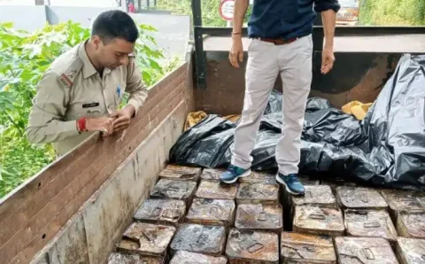 वन विभाग की टीम को देखकर डंपर में अवैध लीसा छोड़ फरार हुआ चालक