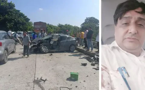 एआरटीओ विमल पांडेय ने अपने विभागीय कर्तव्य निभाते हुए घायल को अपने सरकारी गाड़ी से पहुंचाया अस्पताल