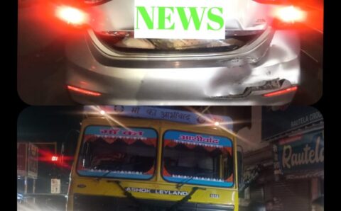 ब्रेकिंग – सिंधी चौराहे पर हुई डंपर कार भिड़ंत