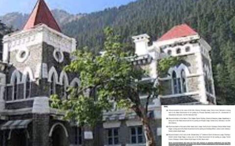 उत्तराखण्ड उच्च न्यायालय एवम उच्च न्यायिक सेवा के कई न्यायधीशों के स्थान्तरण