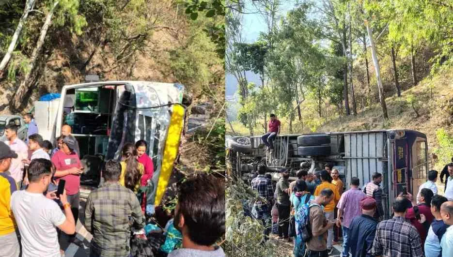 ब्रेकिंग > KMOL यात्री बस के ब्रेक फेल चालक शंकरनाथ की सूझबूझ ने बचाई 30 की यात्रियो जान