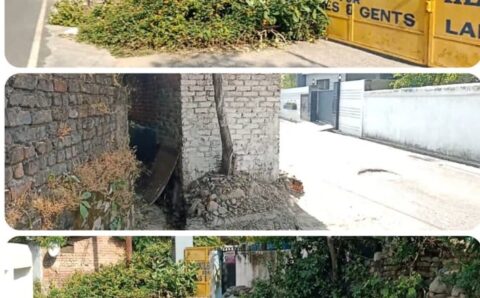 मार्ग चौड़ीकरण के नाम पर व्यापारियों के प्रतिष्ठान हटाए वही सरकारी भूमि फुटपाथ पर आशियाने बनाए मिलीभगत \ अनदेखी ?