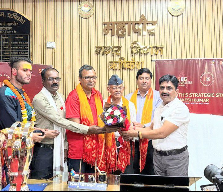 ऋषिकेश के राकेश कुमार ने जीती SOG ग्रैंडमास्टर सीरीज (उत्तर और पूर्वी क्षेत्र), शहर में हुआ सम्मान समारोह